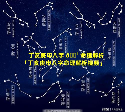 丁亥庚申八字 🌹 命理解析「丁亥庚申八字命理解析视频」